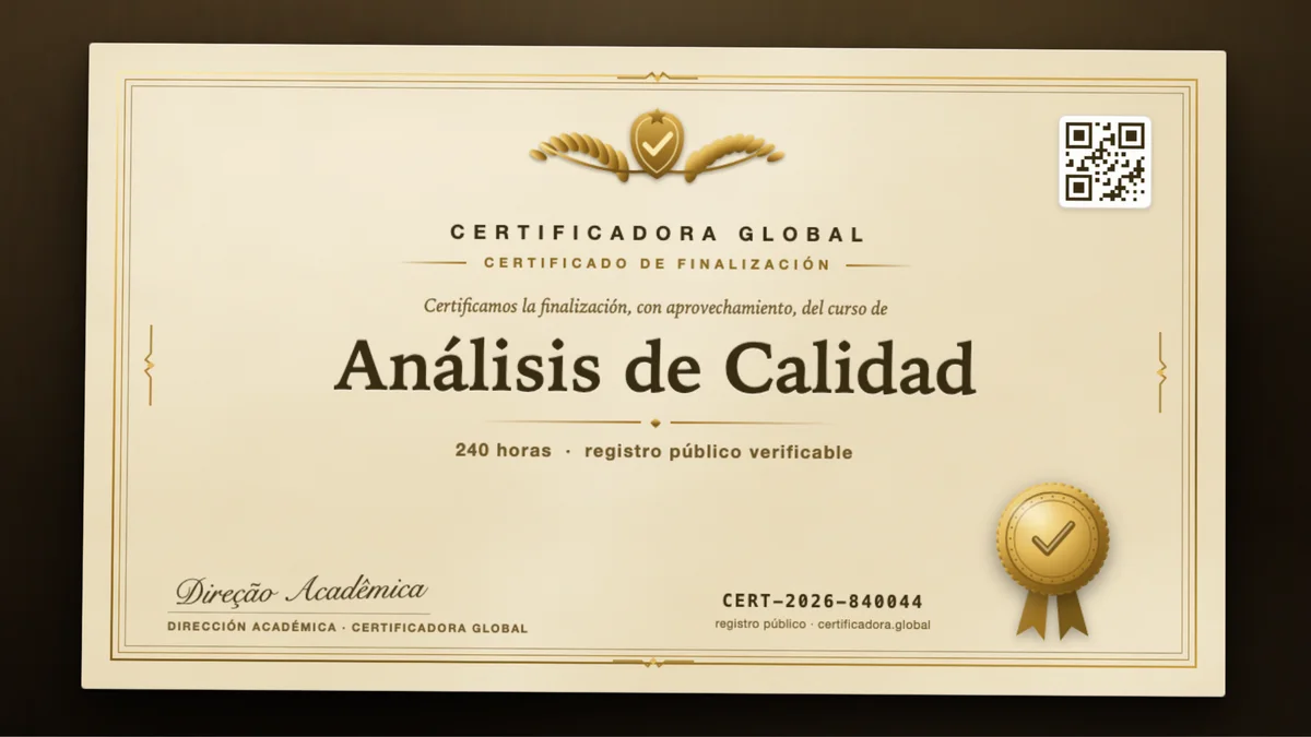 Portada del curso Análisis de Calidad