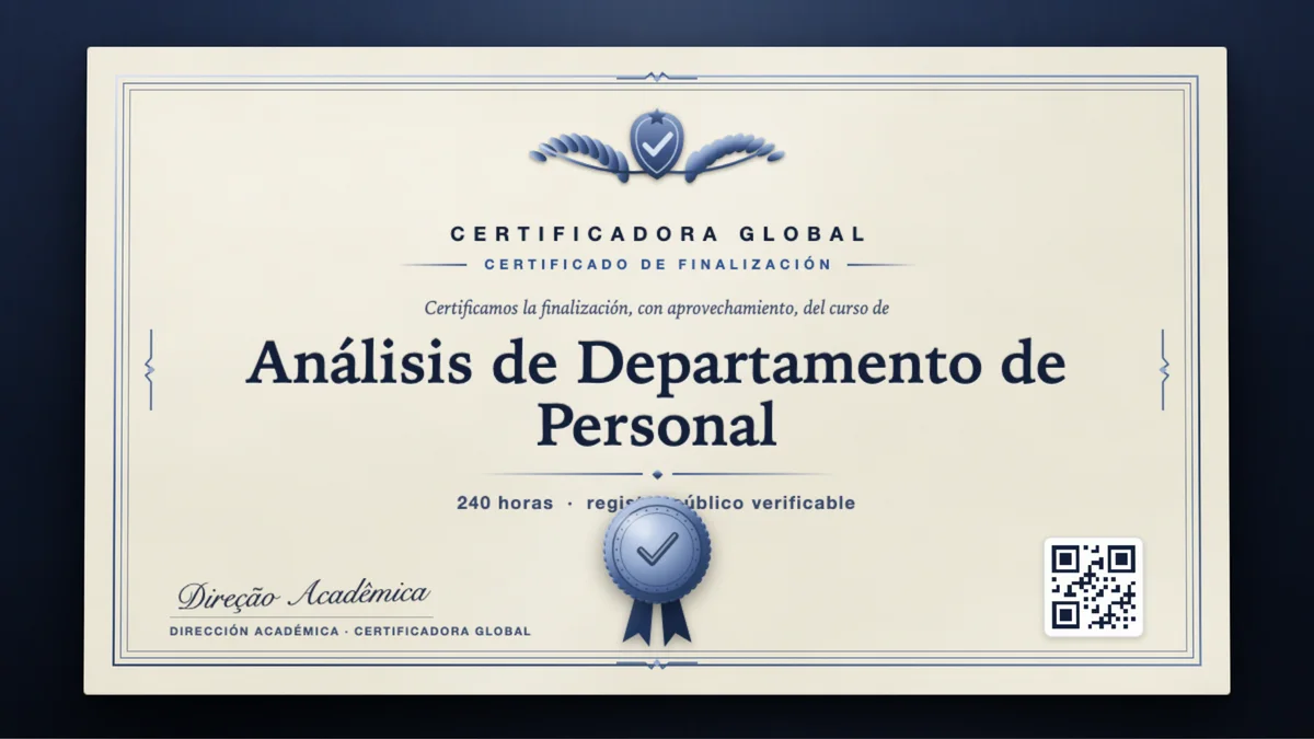 Portada del curso Análisis de Departamento de Personal