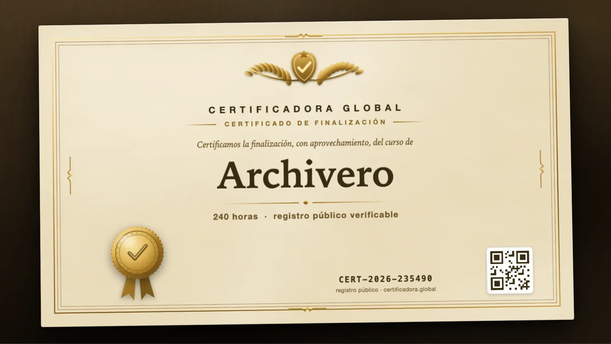 Portada del curso Archivero