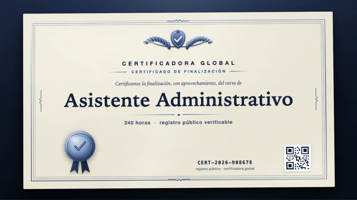 Portada del curso Asistente Administrativo