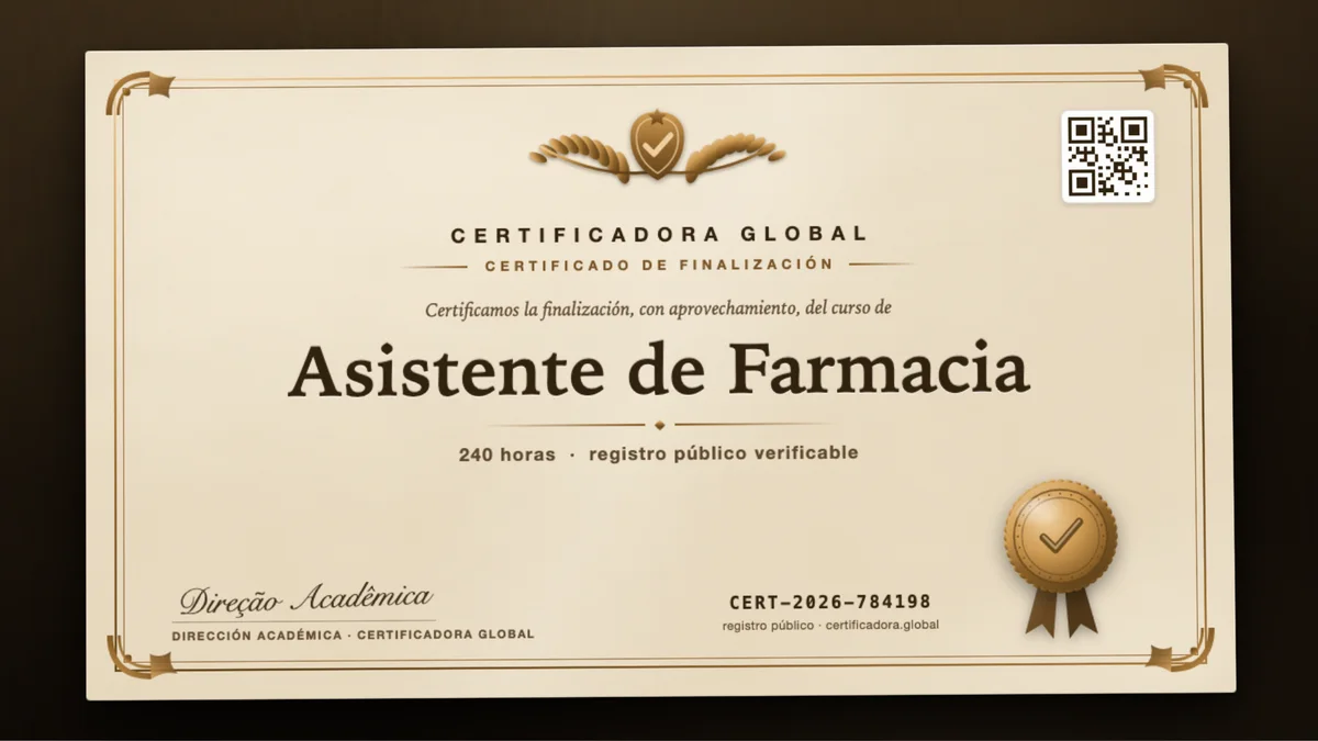 Portada del curso Asistente de Farmacia