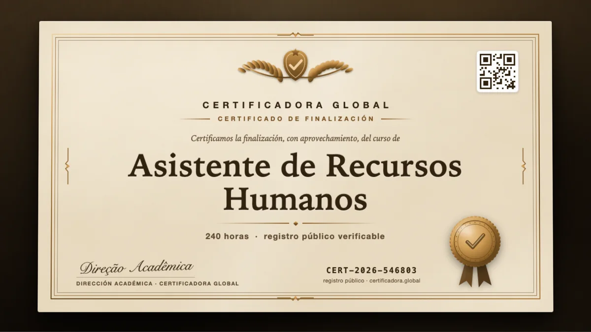 Portada del curso Asistente de Recursos Humanos