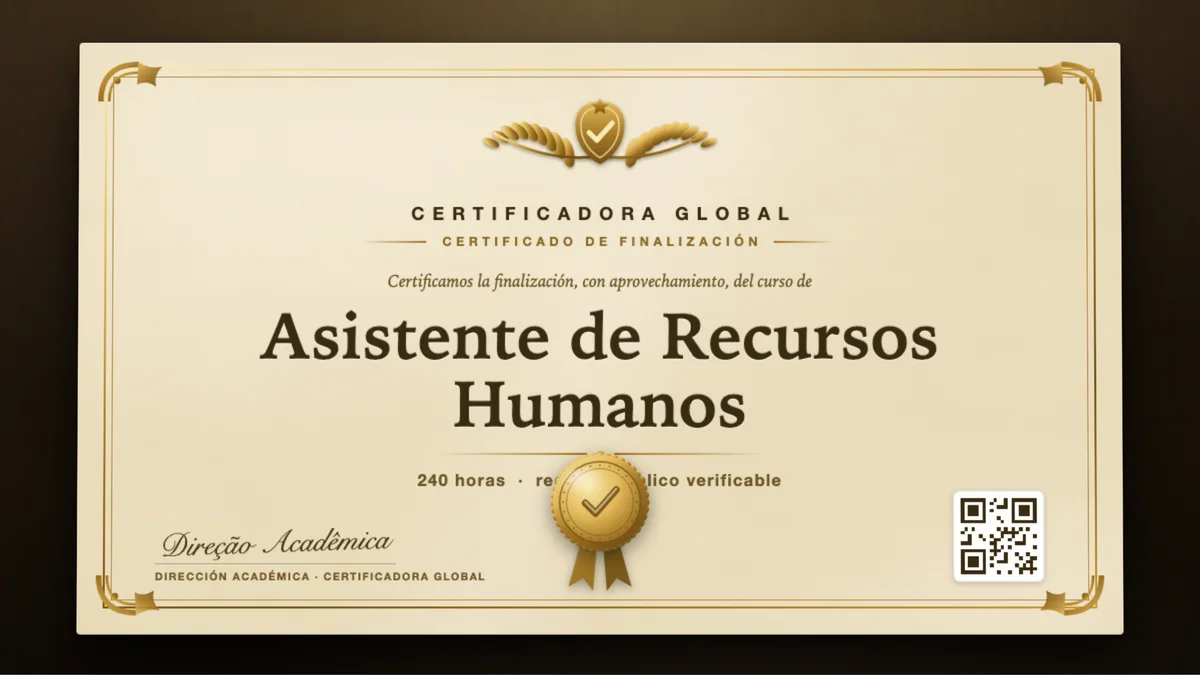Portada del curso Asistente de Recursos Humanos