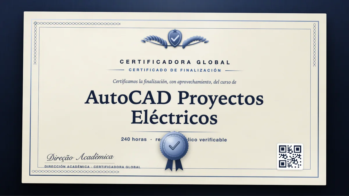 Portada del curso AutoCAD Proyectos Eléctricos