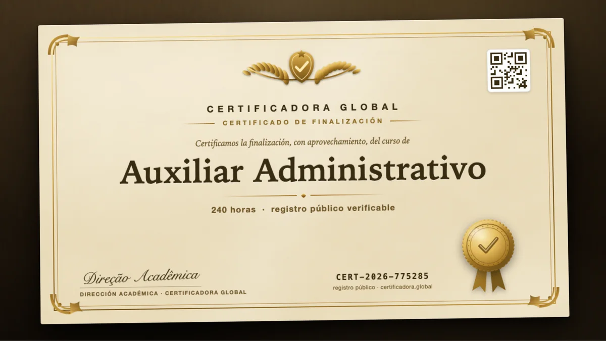 Portada del curso Auxiliar Administrativo