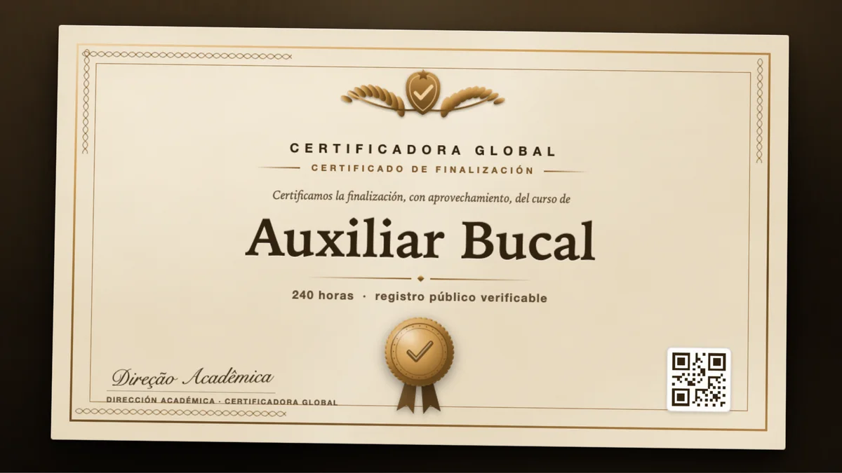 Portada del curso Auxiliar Bucal
