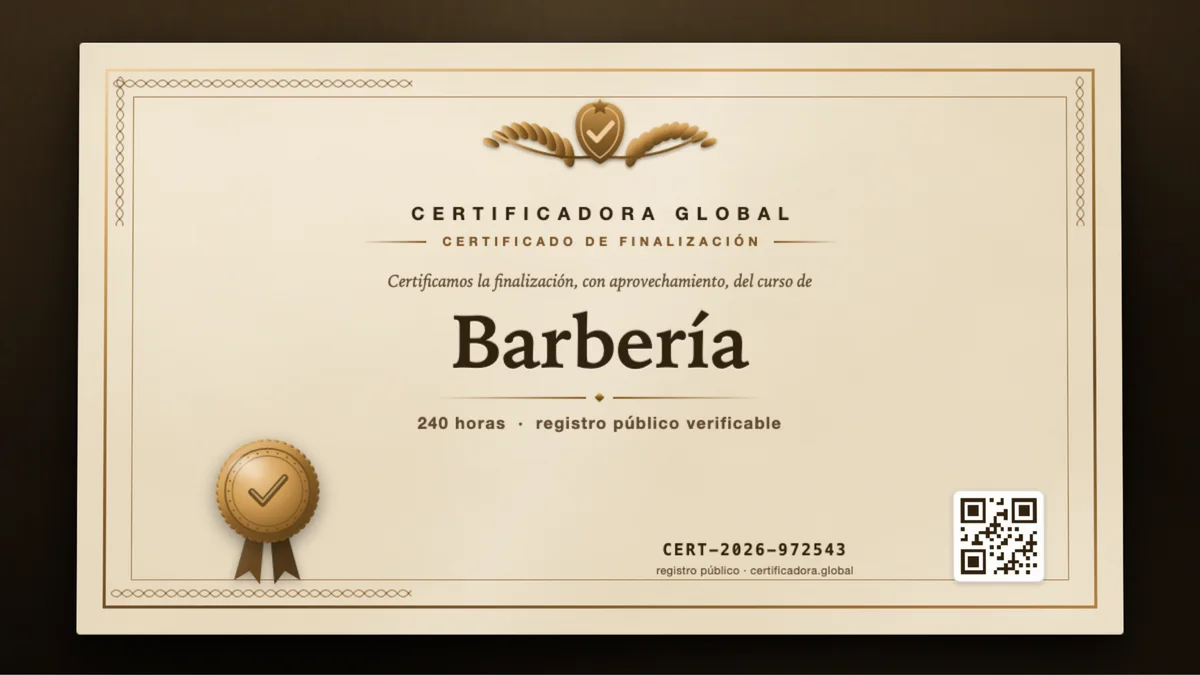 Portada del curso Barbería