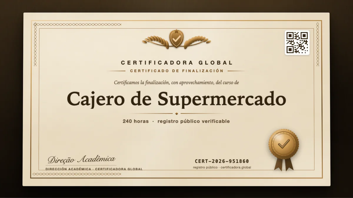 Portada del curso Cajero de Supermercado