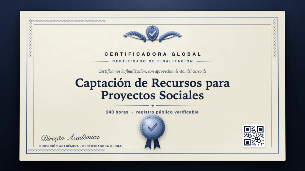 Portada del curso Captación de Recursos para Proyectos Sociales