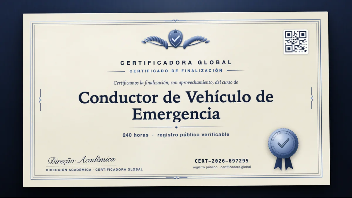 Portada del curso Conductor de Vehículo de Emergencia