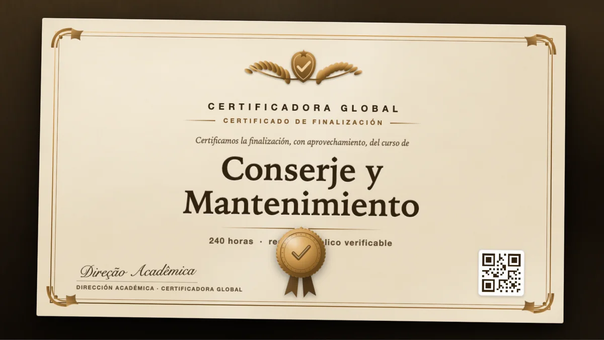 Portada del curso Conserje y Mantenimiento