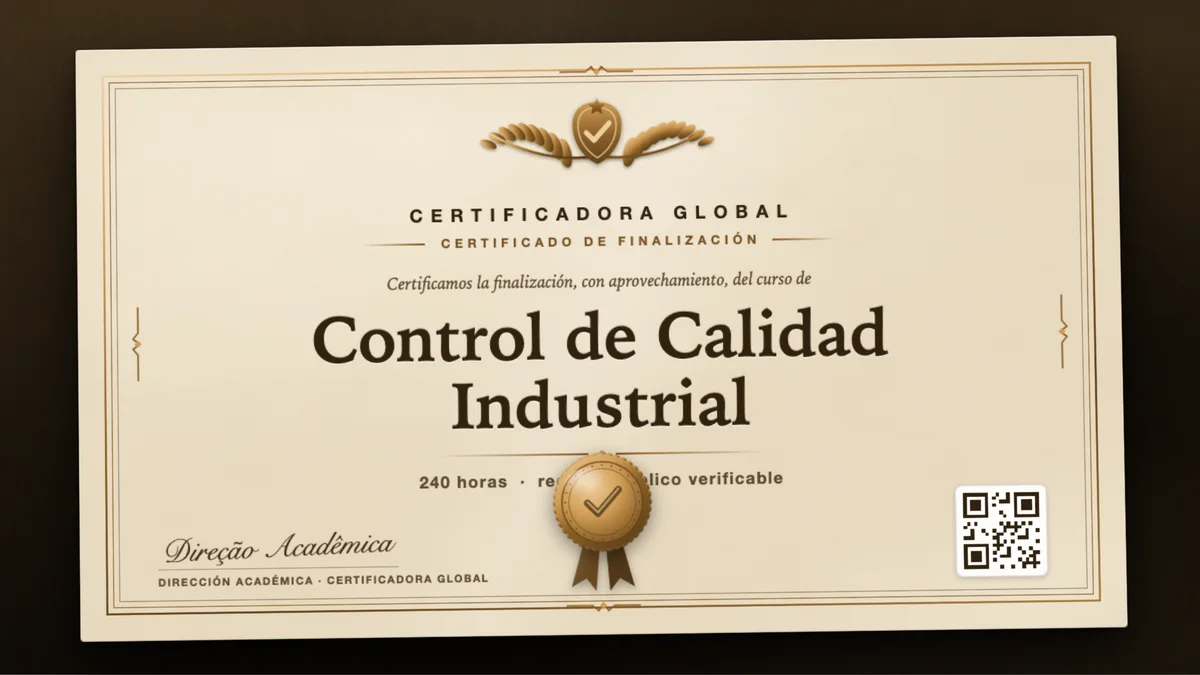Portada del curso Control de Calidad Industrial