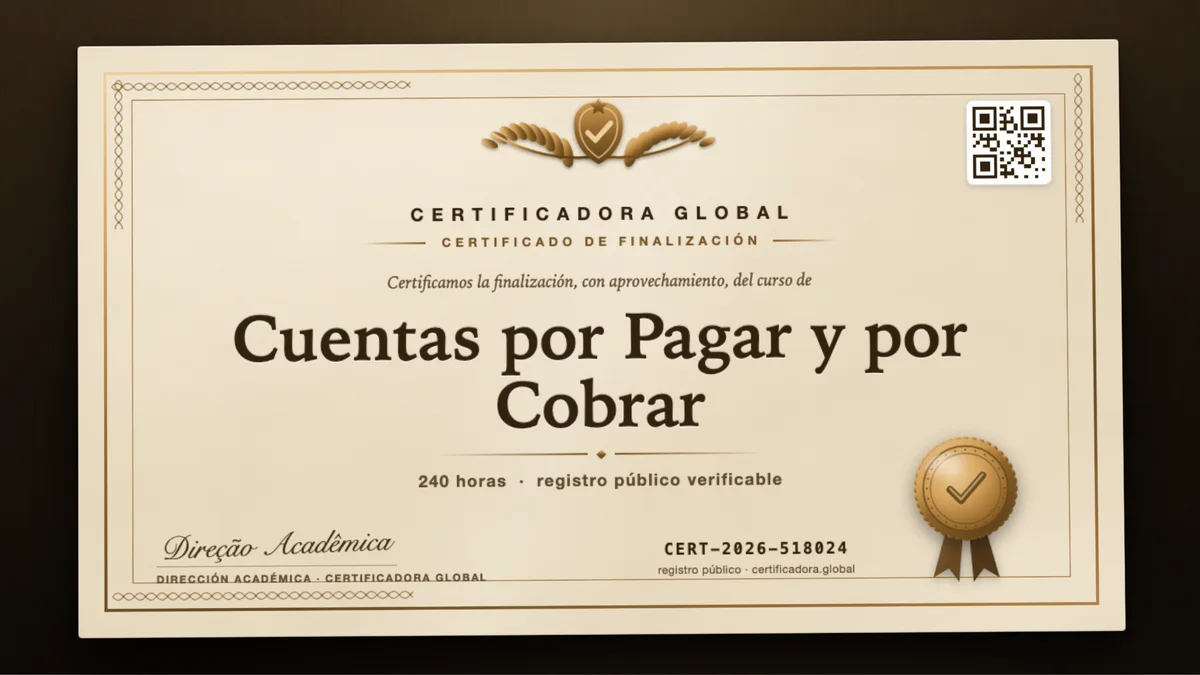 Portada del curso Cuentas por Pagar y por Cobrar