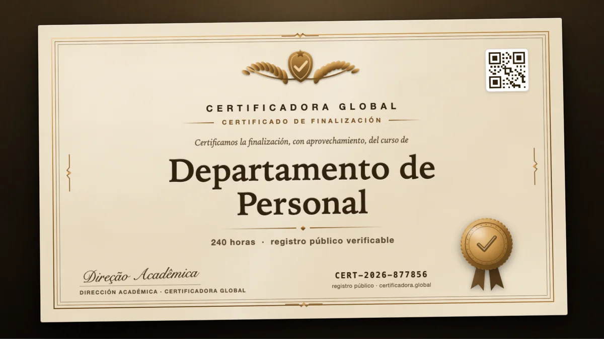 Portada del curso Departamento de Personal