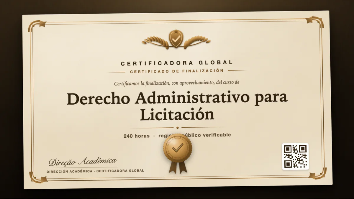Portada del curso Derecho Administrativo para Licitación