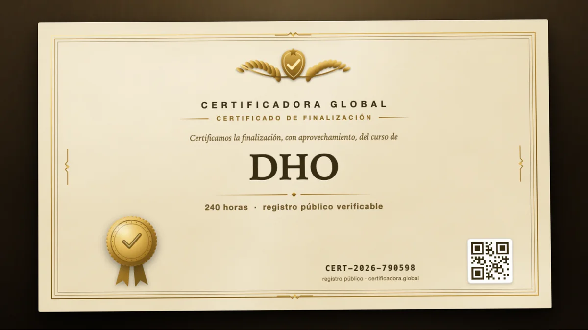 Portada del curso DHO