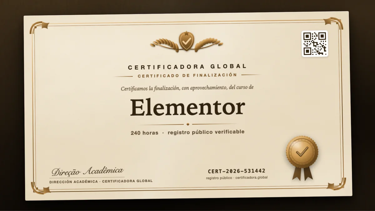 Portada del curso Elementor