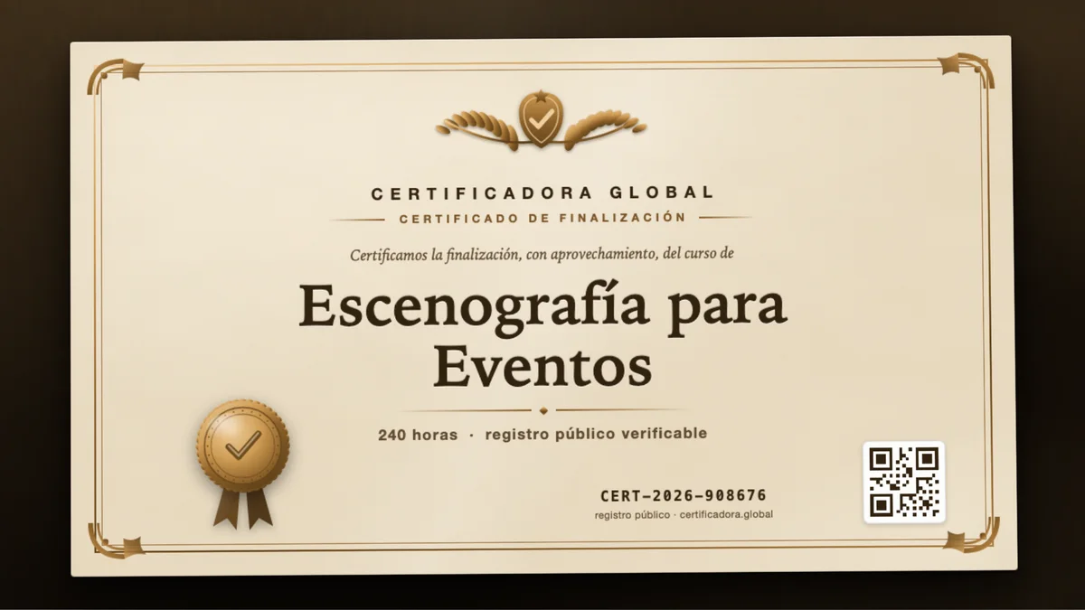 Portada del curso Escenografía para Eventos