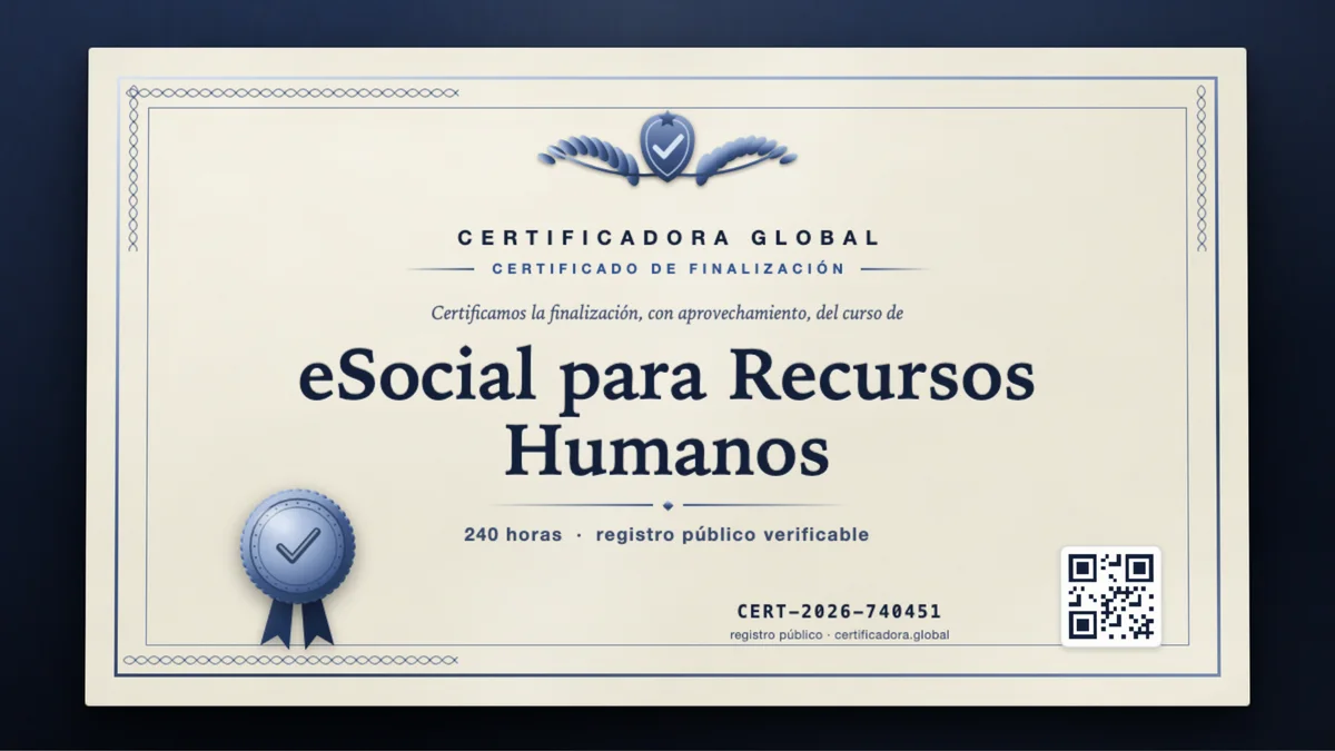 Portada del curso eSocial para Recursos Humanos