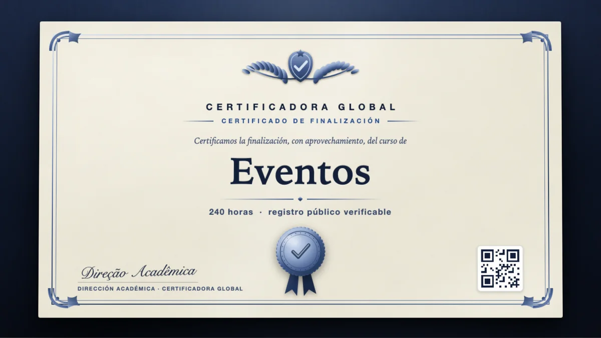 Portada del curso Eventos