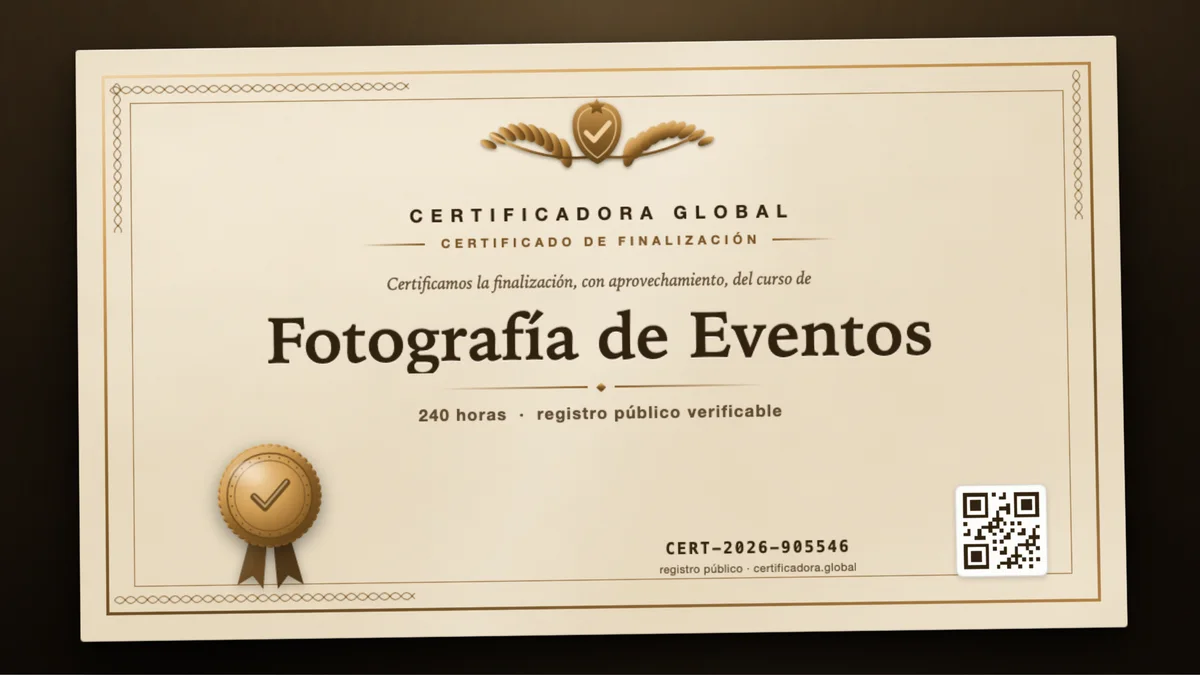 Portada del curso Fotografía de Eventos