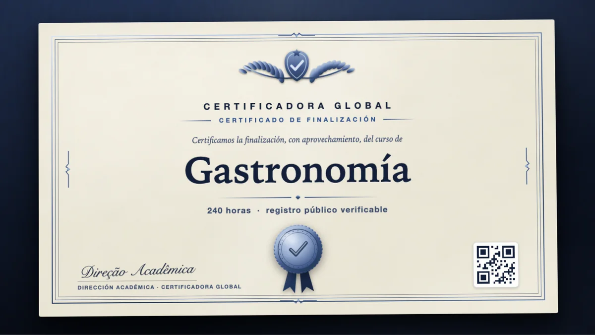 Portada del curso Gastronomía