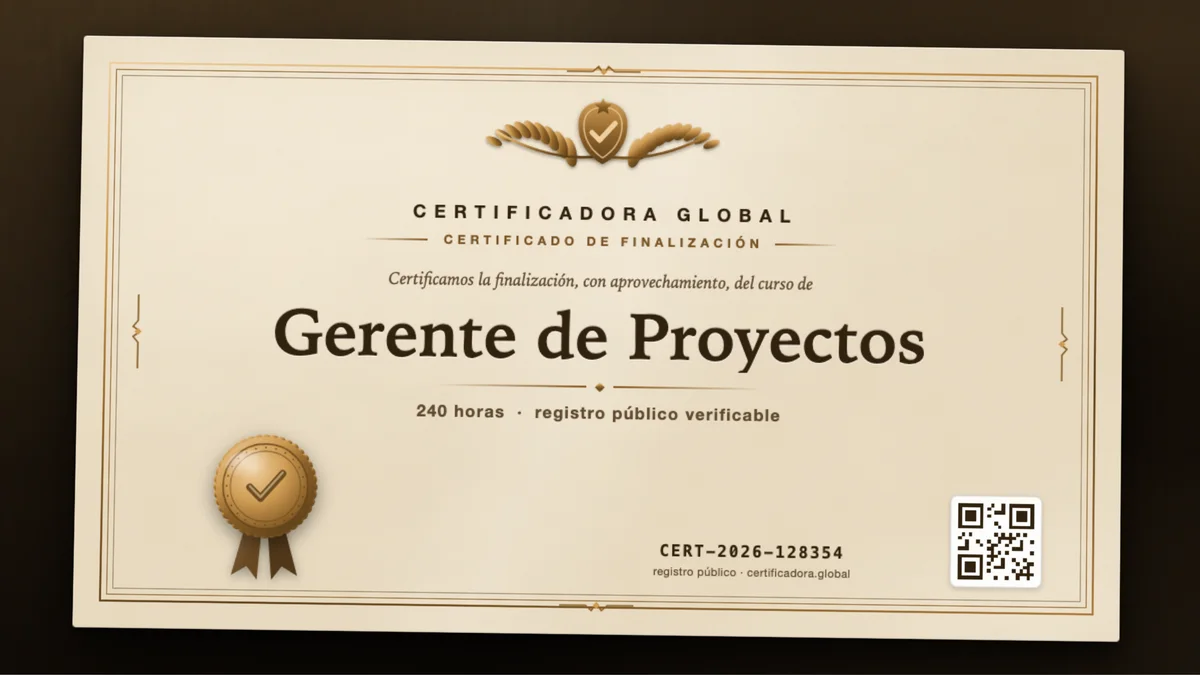 Portada del curso Gerente de Proyectos
