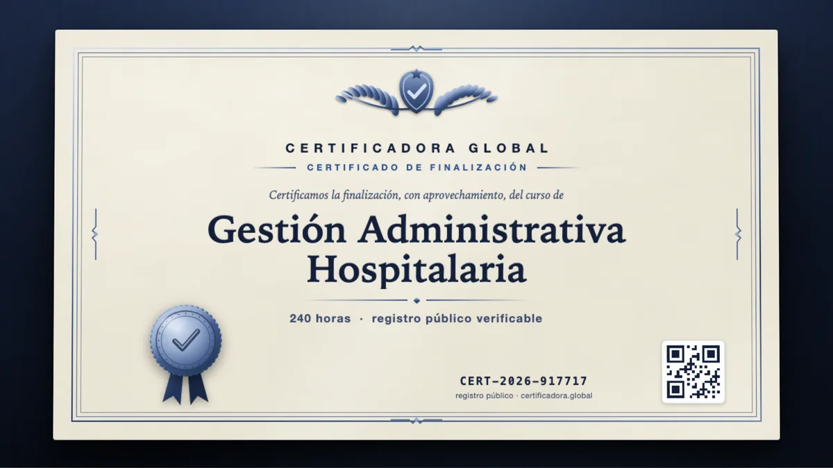 Portada del curso Gestión Administrativa Hospitalaria
