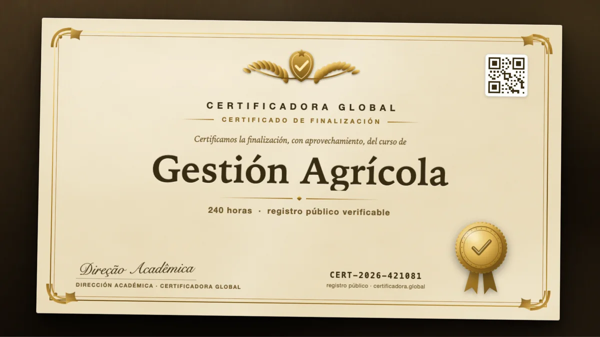 Portada del curso Gestión Agrícola