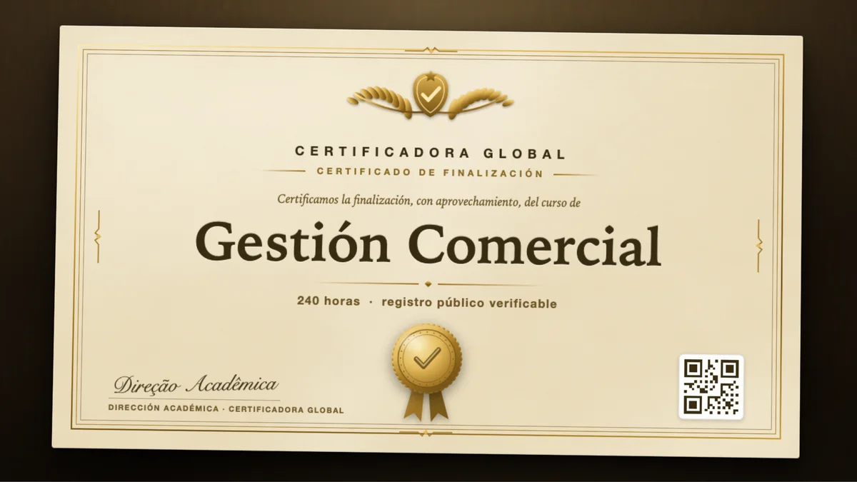 Portada del curso Gestión Comercial