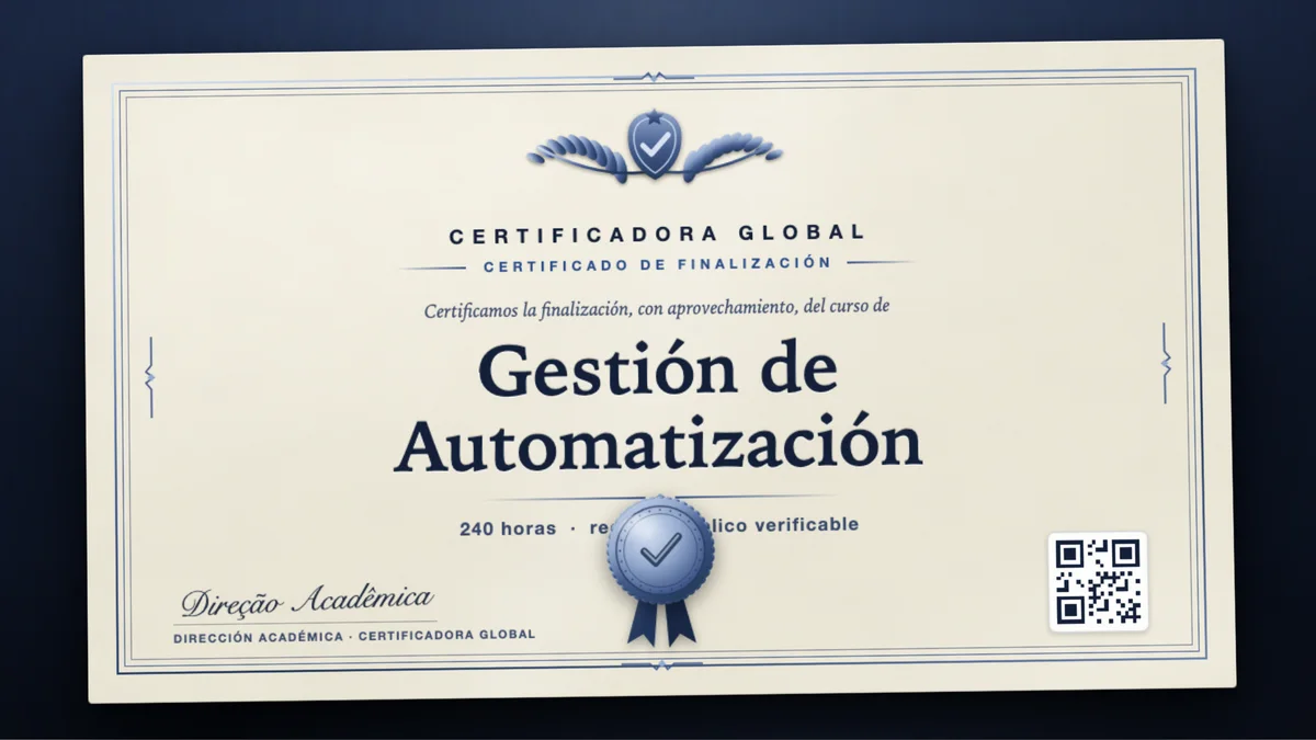 Portada del curso Gestión de Automatización