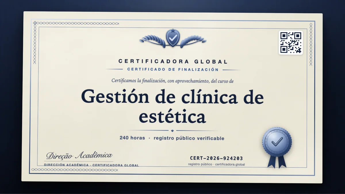 Portada del curso Gestión de clínica de estética