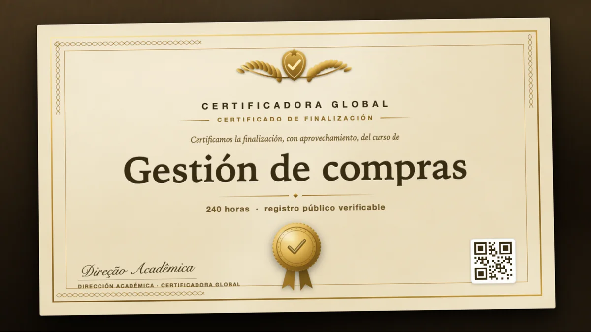 Portada del curso Gestión de compras