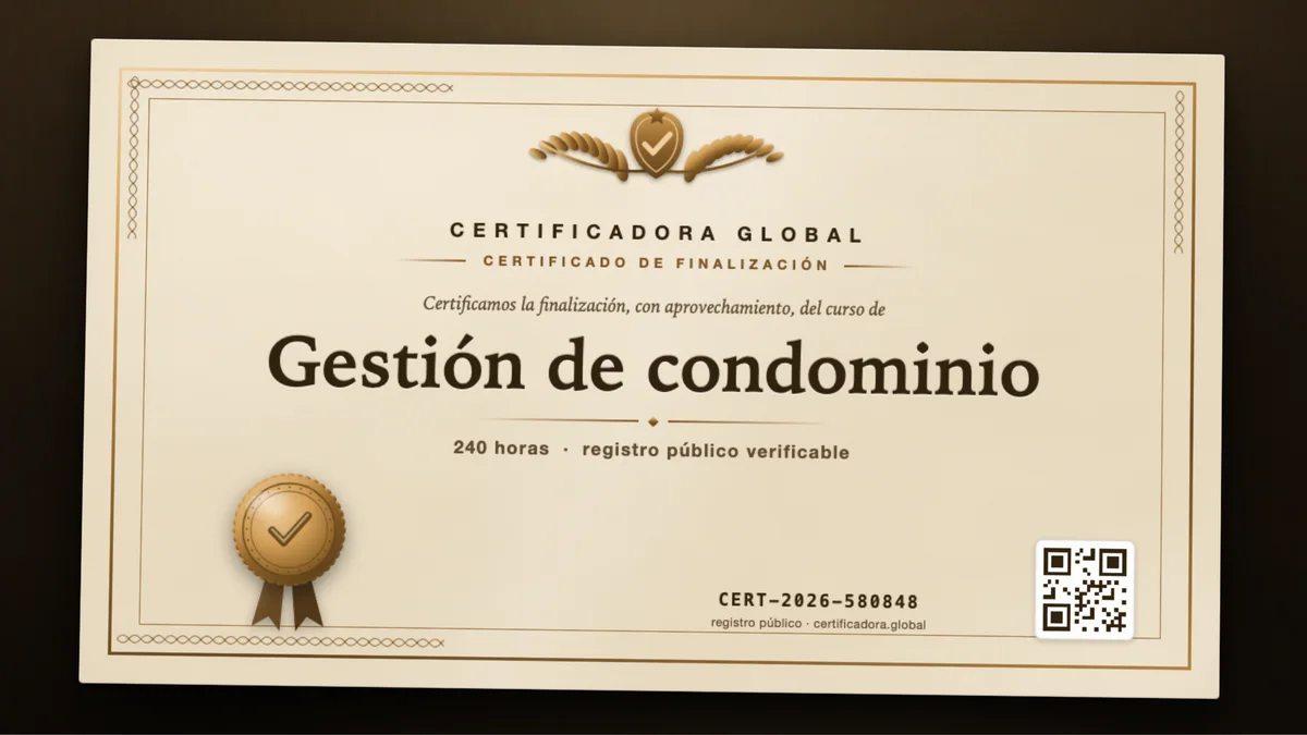 Portada del curso Gestión de condominio