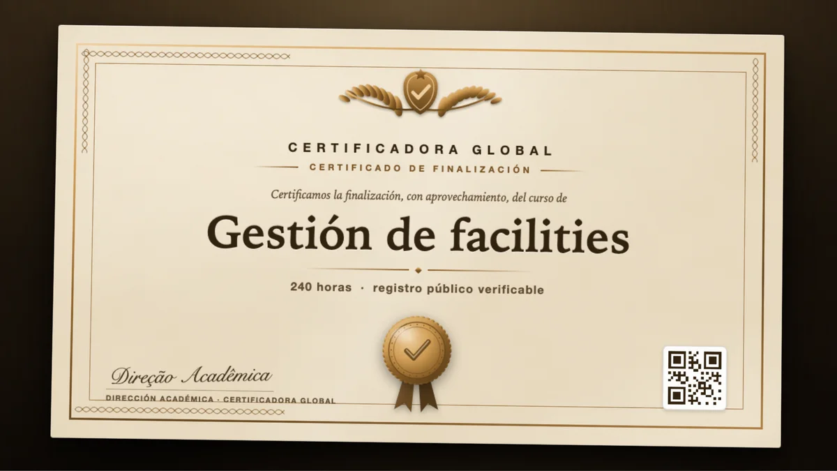 Portada del curso Gestión de facilities