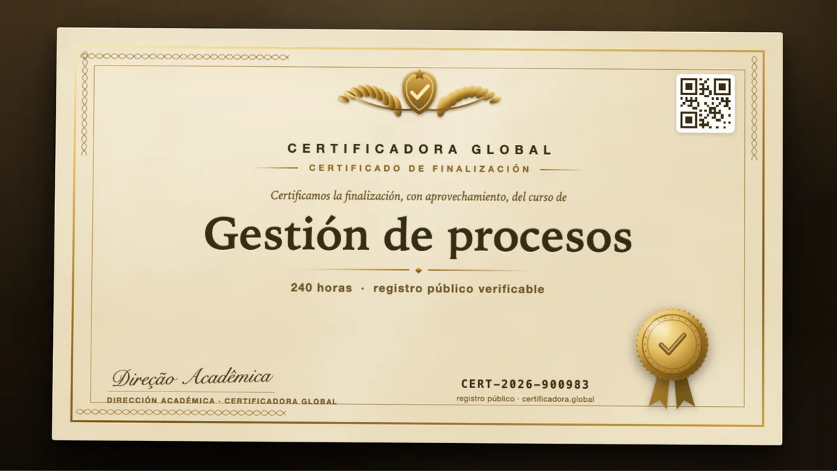 Portada del curso Gestión de procesos