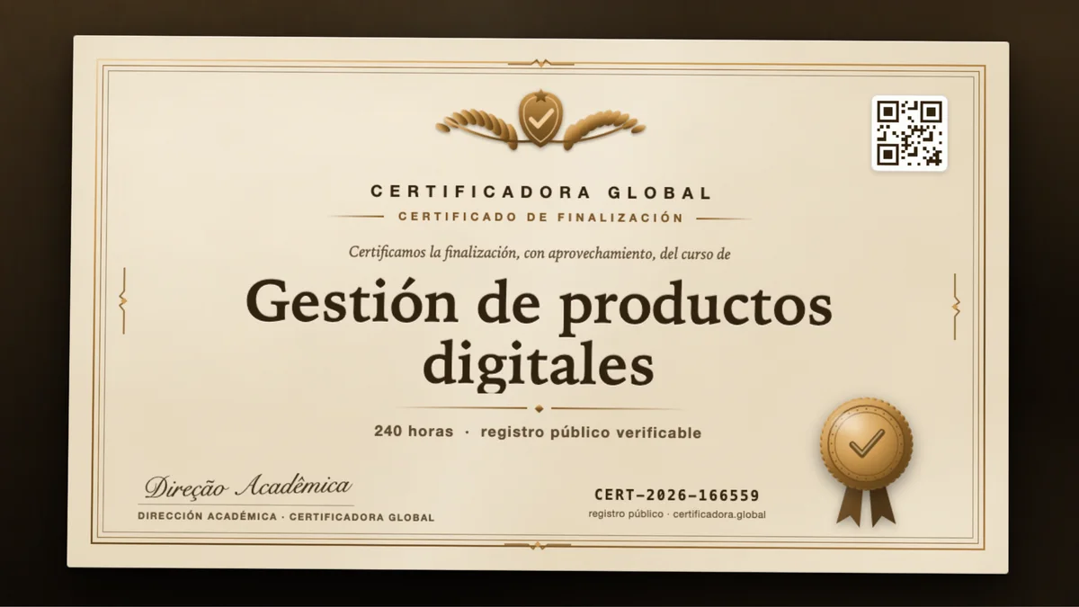 Portada del curso Gestión de productos digitales