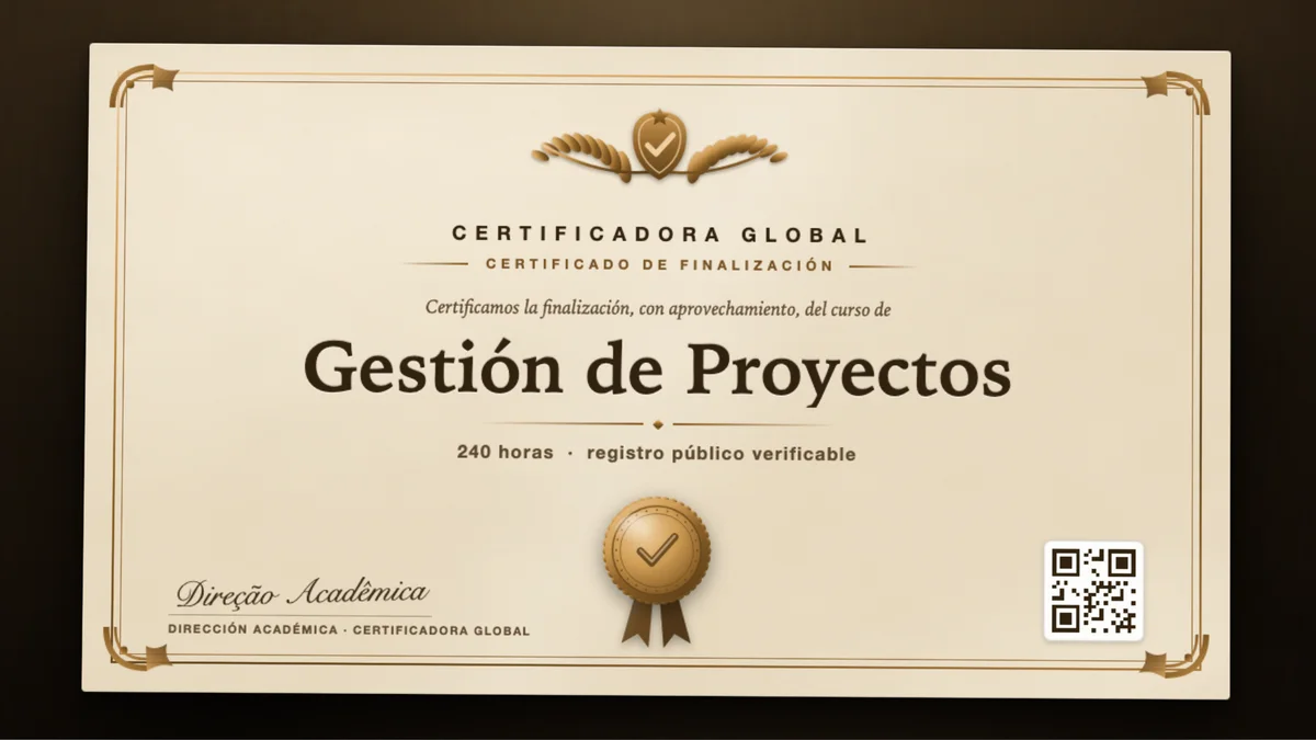 Portada del curso Gestión de Proyectos