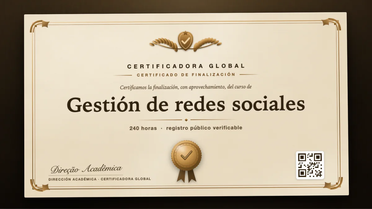 Portada del curso Gestión de redes sociales