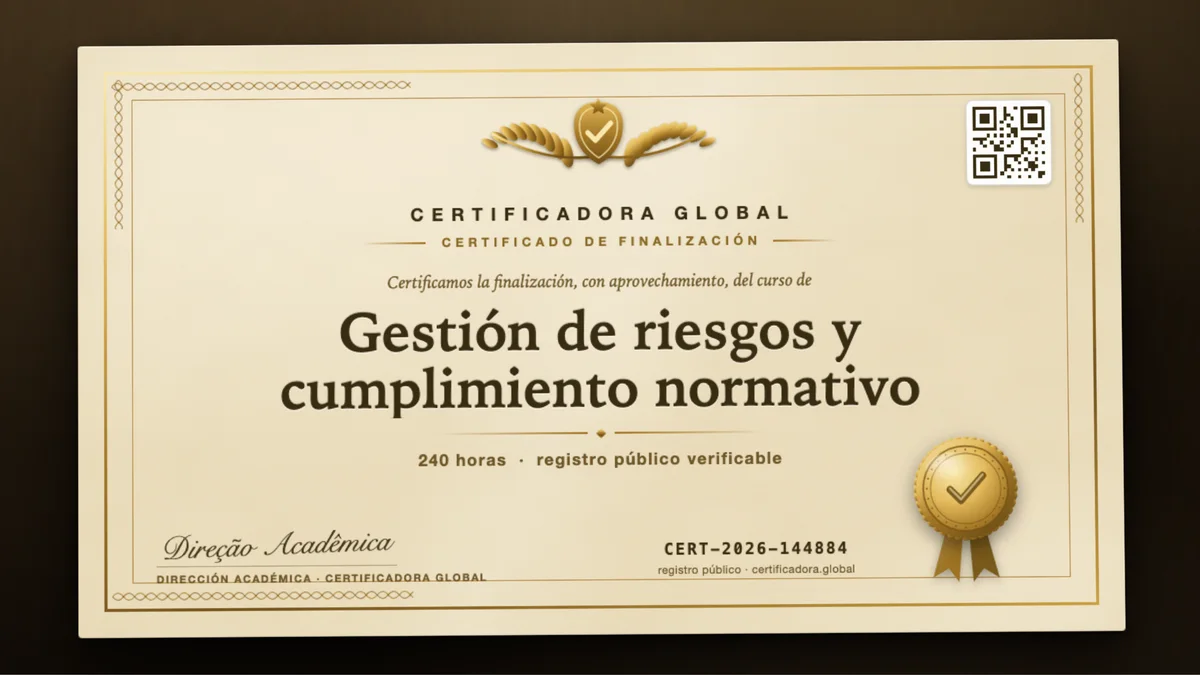 Portada del curso Gestión de riesgos y cumplimiento normativo