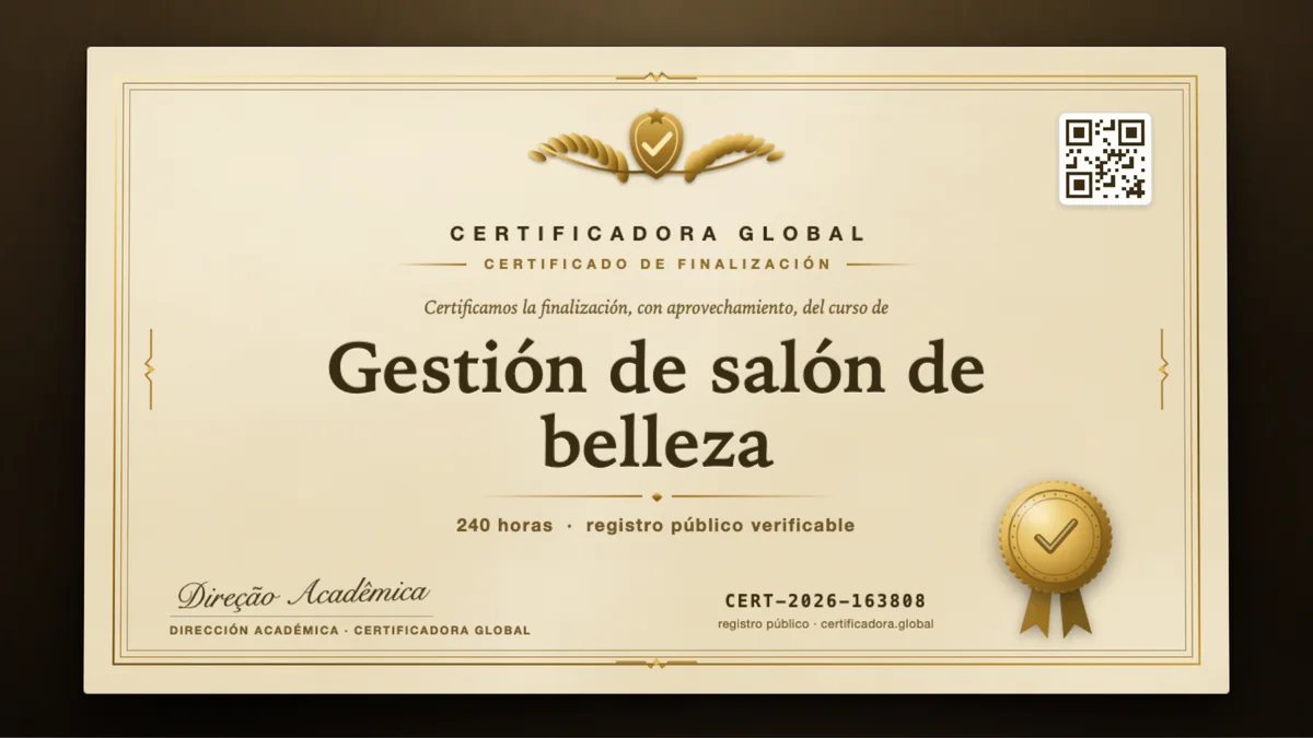 Portada del curso Gestión de salón de belleza