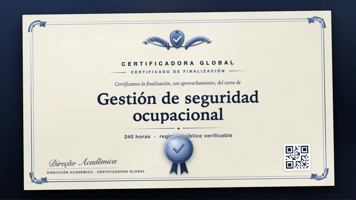 Portada del curso Gestión de seguridad ocupacional