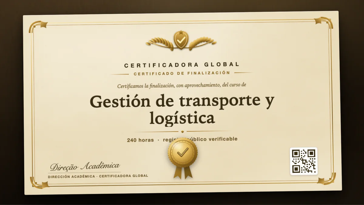 Portada del curso Gestión de transporte y logística