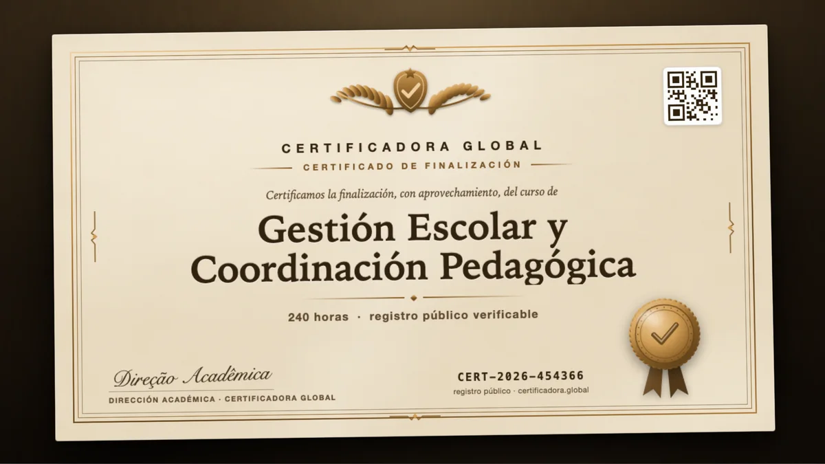 Portada del curso Gestión Escolar y Coordinación Pedagógica