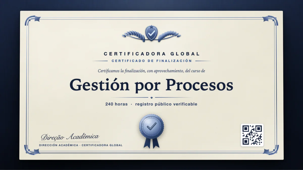 Portada del curso Gestión por Procesos