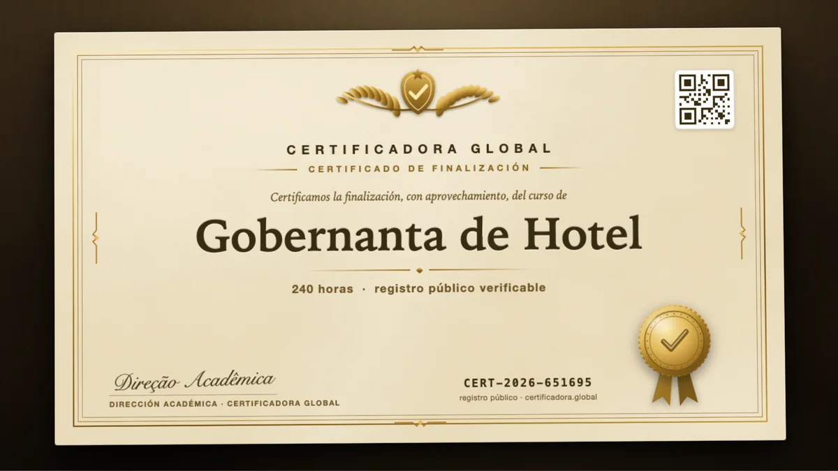 Portada del curso Gobernanta de Hotel