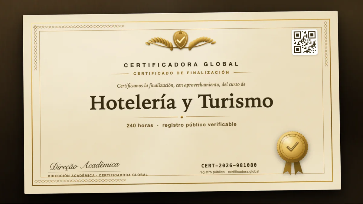 Portada del curso Hotelería y Turismo