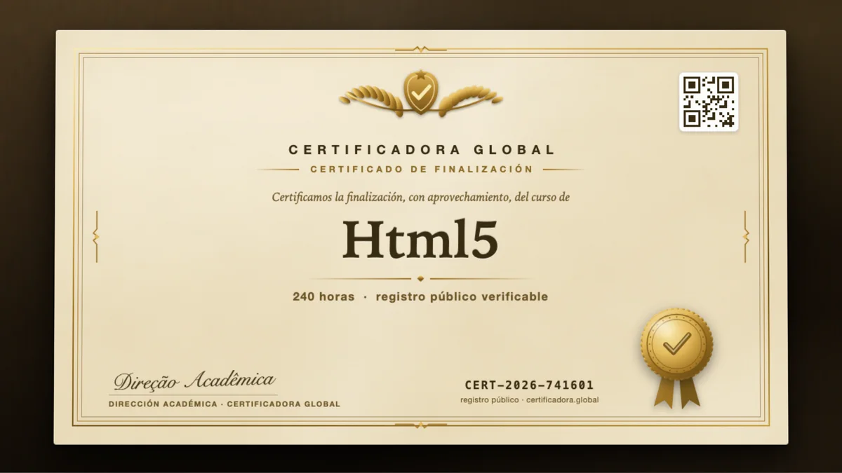 Portada del curso Html5