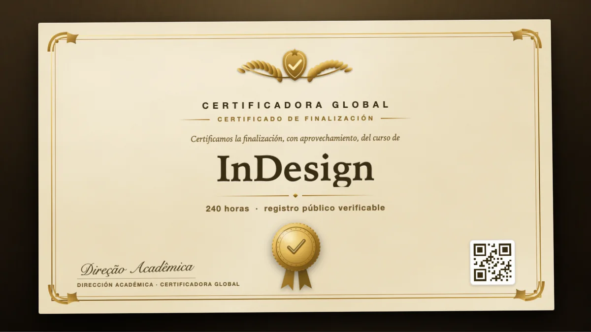 Portada del curso InDesign