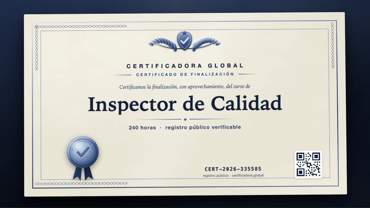 Portada del curso Inspector de Calidad